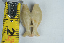 Load image into Gallery viewer, Vintage Carved Soapstone Double Fish Pendant Chinese Symbolic Folk Art
