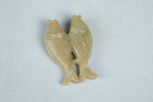 Load image into Gallery viewer, Vintage Carved Soapstone Double Fish Pendant Chinese Symbolic Folk Art
