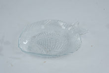 Load image into Gallery viewer, Clear Glass Fish Shaped Serving Dish Pressed Glass Seafood Plate 7 Inch
