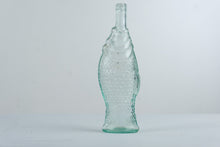 Load image into Gallery viewer, Vintage Italian Pescevino Fish Shaped Aqua Glass Wine Bottle 13 Inch
