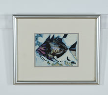Load image into Gallery viewer, Rosina Wachtmeister 1987 Print “Foil Fish &amp; Newspaper” – Framed
