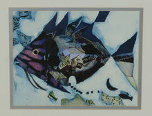 Load image into Gallery viewer, Rosina Wachtmeister 1987 Print “Foil Fish &amp; Newspaper” – Framed
