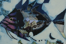 Load image into Gallery viewer, Rosina Wachtmeister 1987 Print “Foil Fish &amp; Newspaper” – Framed
