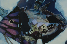 Load image into Gallery viewer, Rosina Wachtmeister 1987 Print “Foil Fish &amp; Newspaper” – Framed
