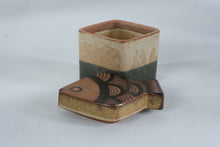 Load image into Gallery viewer, Japanese Studio Pottery Fish Shaped Lidded Trinket Box Ceramic Covered Dish
