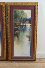 Load image into Gallery viewer, Brent Heighton Along The Edge Roll Cast Framed Print Pair 17x36
