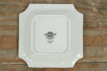 Load image into Gallery viewer, Fitz &amp; Floyd Classics Gregorian Collection 5.6” Square Accent Plate – Handcrafted Ceramic with Embossed Tree Motif &amp; Gold Trim
