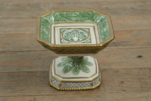 Load image into Gallery viewer, Fitz &amp; Floyd Classics Georgian Collection 5.75” Pedestal Compote Dish – Handcrafted Ceramic with Tree Motif &amp; Gold Trim
