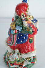 Load image into Gallery viewer, Fitz and Floyd Americana Santa Figurine – “Stars and Stripes Forever” – Model 19/2050 – Original Box
