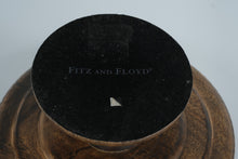 Load image into Gallery viewer, Fitz and Floyd Hand-Carved Wooden Pedestal Stand – Rustic Decorative Display Riser

