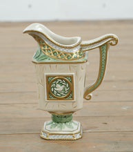 Load image into Gallery viewer, Fitz and Floyd Classics Gregorian Collection Creamer – Handcrafted Porcelain, Green &amp; Gold Accents (5 5/8”)

