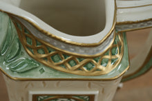 Load image into Gallery viewer, Fitz and Floyd Classics Gregorian Collection Creamer – Handcrafted Porcelain, Green &amp; Gold Accents (5 5/8”)
