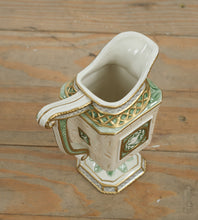 Load image into Gallery viewer, Fitz and Floyd Classics Gregorian Collection Creamer – Handcrafted Porcelain, Green &amp; Gold Accents (5 5/8”)
