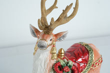 Load image into Gallery viewer, Fitz and Floyd Holiday Home Deer Figurine – 2020 Design, Original Box – Festive Hand-Painted Décor
