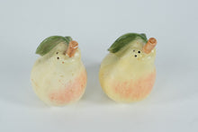 Load image into Gallery viewer, Fitz and Floyd Pear Salt &amp; Pepper Shaker Set – Handcrafted Ceramic – 4" Tall
