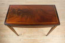 Load image into Gallery viewer, Mahogany Flip Top Game Table with Inlaid Border and Felt Playing Surface
