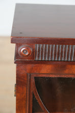 Load image into Gallery viewer, Antique Flamed Mahogany Library Display Cabinet with Fretwork Glass Doors – 37”
