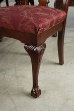 Load image into Gallery viewer, Flame Mahogany Double Pedestal Dining Table with Six Queen Anne Chairs and Two Leaves
