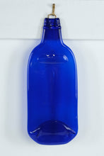 Load image into Gallery viewer, Flattened Cobalt Blue Glass Bottle Wall Art – Upcycled Decorative Glass Hanging
