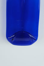 Load image into Gallery viewer, Flattened Cobalt Blue Glass Bottle Wall Art – Upcycled Decorative Glass Hanging
