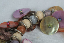 Load image into Gallery viewer, Multicolor Mother of Pearl Shell Disc Beaded Stretch Bracelet Boho Statement Jewelry
