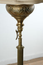 Load image into Gallery viewer, Antique Brass Bridge Floor Lamp With Marble Table Oil Lamp Style 70 Inch
