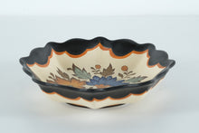 Load image into Gallery viewer, Flora Gouda Plateel Holland Handwerk Scalloped Floral Bowl – Hand-Painted Dutch Pottery (7.75”)
