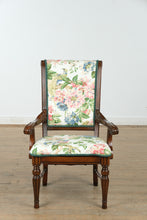 Load image into Gallery viewer, The Bloomfield Arm Chair – Tapered Reeded Legs – Fresh Floral Upholstery
