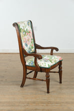 Load image into Gallery viewer, The Bloomfield Arm Chair – Tapered Reeded Legs – Fresh Floral Upholstery
