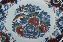 Load image into Gallery viewer, Delft-Style Dutch Wall Plate – Hand-Painted Bird &amp; Floral Pattern, Made in Holland – 7.5" Round
