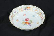 Load image into Gallery viewer, Oscar de la Renta Royale Germany Floral Fine China Serving Bowl Gold Trim 8”
