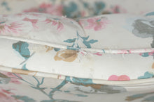 Load image into Gallery viewer, Pair of Vintage Floral Upholstered Slipper Chairs with Skirted Bases
