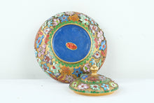 Load image into Gallery viewer, Small Floral Cloisonne Lidded Jar
