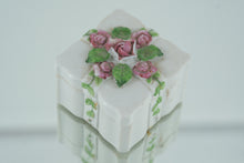 Load image into Gallery viewer, Lefton China Hand-Painted Porcelain Trinket Box – Pink Rose Floral Design
