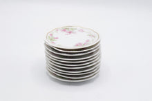 Load image into Gallery viewer, Crown Liara Bavaria China Pink Floral Gold Trim Dinnerware Set 66 Pieces
