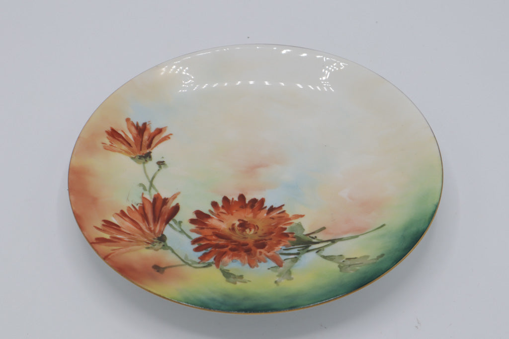 Hand-Painted Floral Plate – Caine’s Studio French Decorazione