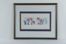 Load image into Gallery viewer, Daniel Nitz Signed Abstract Floral Watercolor Framed Art 41 x 33
