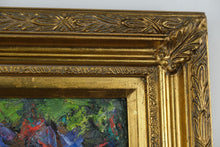 Load image into Gallery viewer, &quot;Golden Bloom Still Life&quot; – Framed Oil on Canvas with Yellow Chrysanthemums and Fruit
