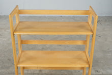 Load image into Gallery viewer, Vintage Folding Wood Three-Tier Bookshelf
