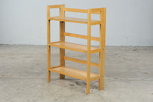 Load image into Gallery viewer, Vintage Folding Wood Three-Tier Bookshelf
