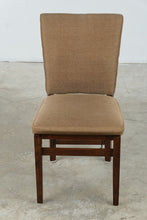Load image into Gallery viewer, Contemporary Upholstered Folding Dining Chair with Walnut Finish Wood Frame
