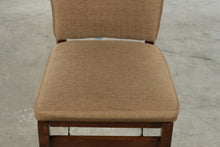Load image into Gallery viewer, Contemporary Upholstered Folding Dining Chair with Walnut Finish Wood Frame
