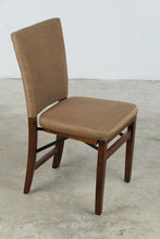 Load image into Gallery viewer, Contemporary Upholstered Folding Dining Chair with Walnut Finish Wood Frame
