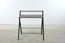Load image into Gallery viewer, Megan Brown Wood Top Folding Computer Desk with Shelf
