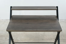 Load image into Gallery viewer, Megan Brown Wood Top Folding Computer Desk with Shelf
