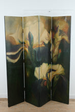 Load image into Gallery viewer, Floral Folding Room Divider Screen Hand Painted Style 4 Panel 72 Inch
