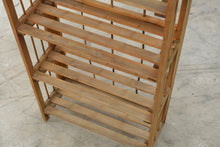 Load image into Gallery viewer, Wood Folding Four-Tier Bookshelf with Slatted Shelves
