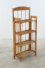 Load image into Gallery viewer, Wood Folding Four-Tier Bookshelf with Slatted Shelves

