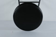 Load image into Gallery viewer, Black Folding Padded Stool Metal Frame Portable Seat 12 5 x 18 5
