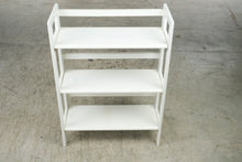 Load image into Gallery viewer, White Wood 3 Tier Freestanding Shelf Bookcase Bathroom Storage 38 Inch

